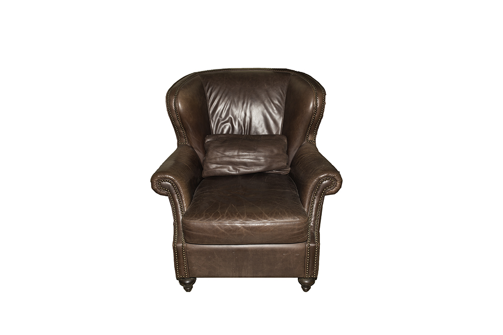 Havertys Leather Chair and Ottoman EBTH